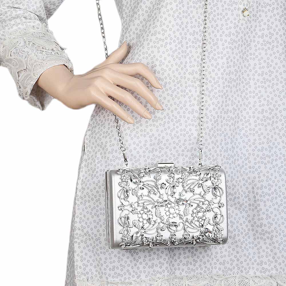 Women's Bridal Clutch - Silver, Women, Clutches, Chase Value, Chase Value