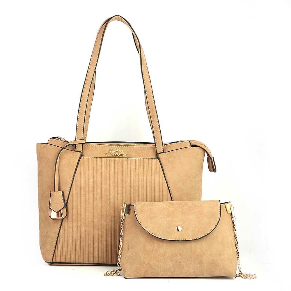 Women's Handbag 2 Pcs (Y-0136) - Apricot, Women, Bags, Chase Value, Chase Value