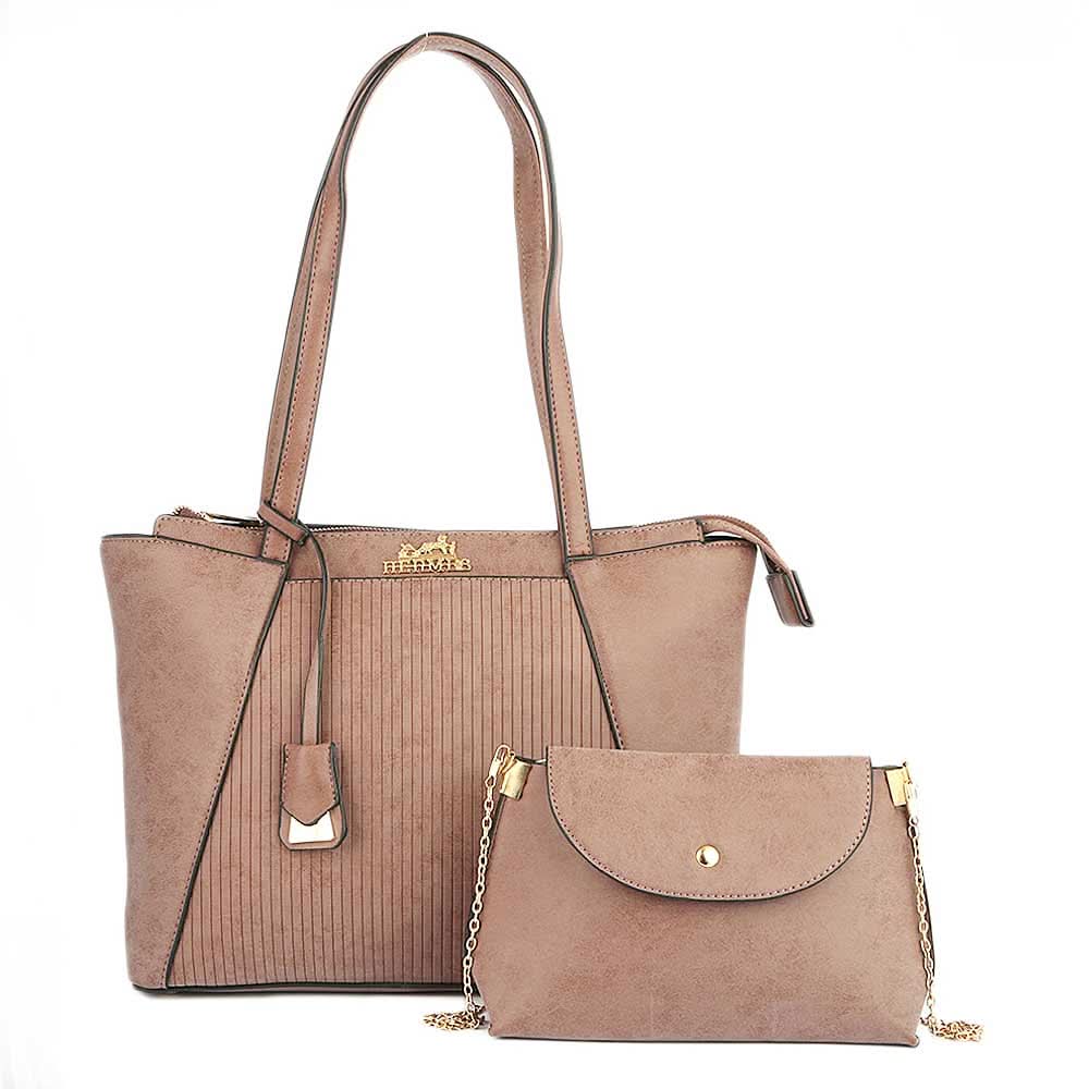 Women's Handbag 2 Pcs (Y-0136) - Brown, Women, Bags, Chase Value, Chase Value