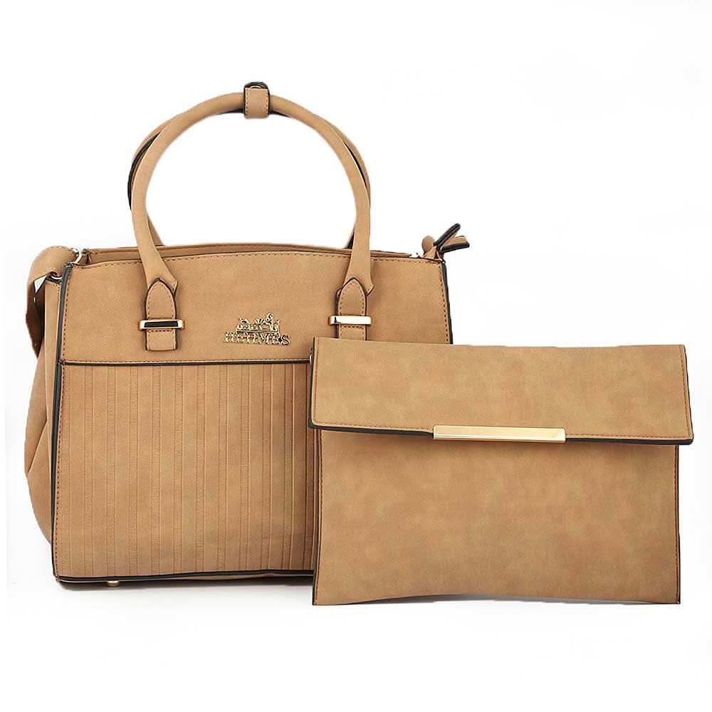 Women's Handbag 2 Pcs (Y-0141) - Taupe, Women, Bags, Chase Value, Chase Value