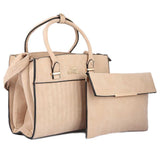 Women's Handbag 2 Pcs (Y-0141) - Beige, Women, Bags, Chase Value, Chase Value