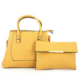 Women's Handbag 2 Pcs (0156) - Yellow, Women, Bags, Chase Value, Chase Value
