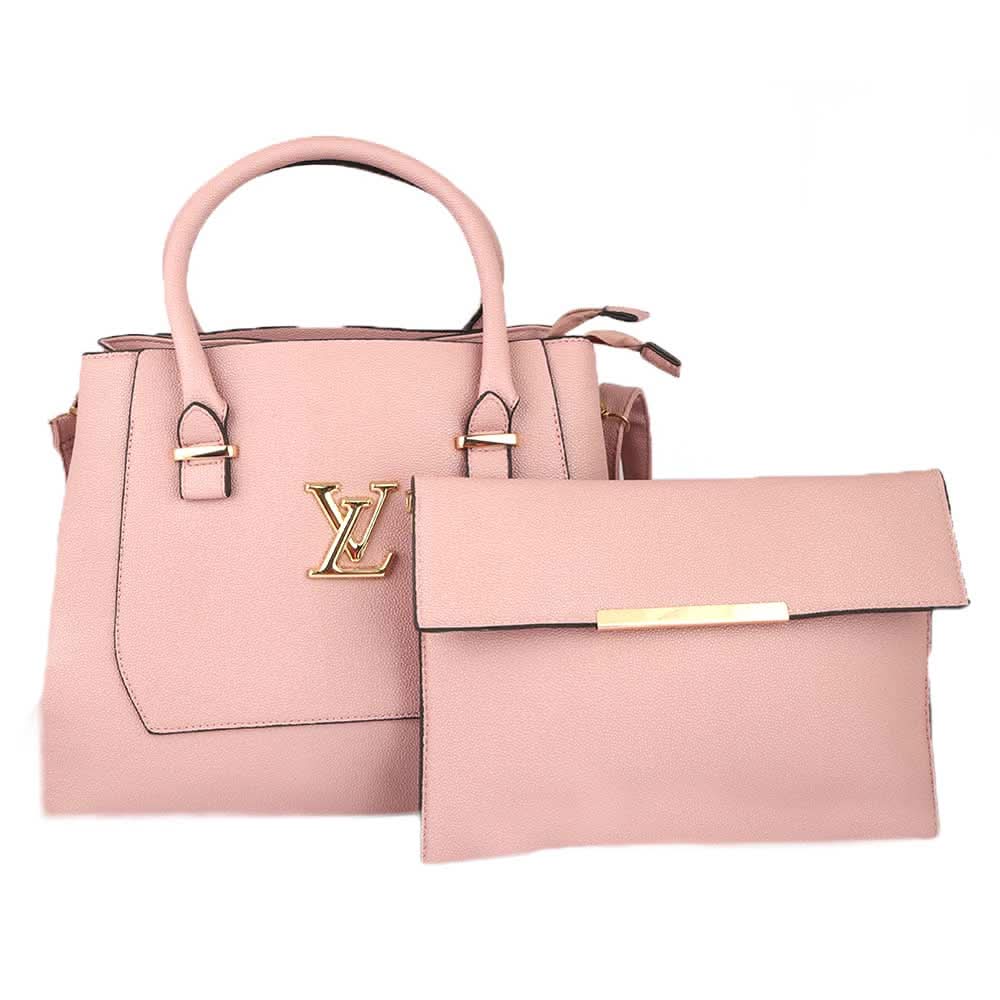 Women's Handbag 2 Pcs (0156) - Pink, Women, Bags, Chase Value, Chase Value