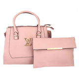 Women's Handbag 2 Pcs (0156) - Pink, Women, Bags, Chase Value, Chase Value