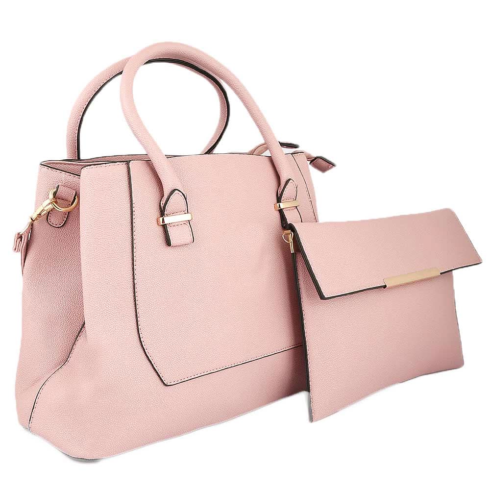 Women's Handbag 2 Pcs (0156) - Pink, Women, Bags, Chase Value, Chase Value