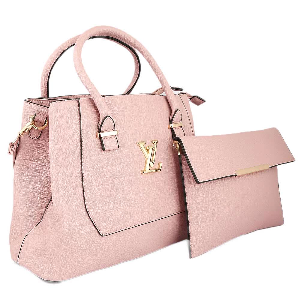 Women's Handbag 2 Pcs (0156) - Pink, Women, Bags, Chase Value, Chase Value