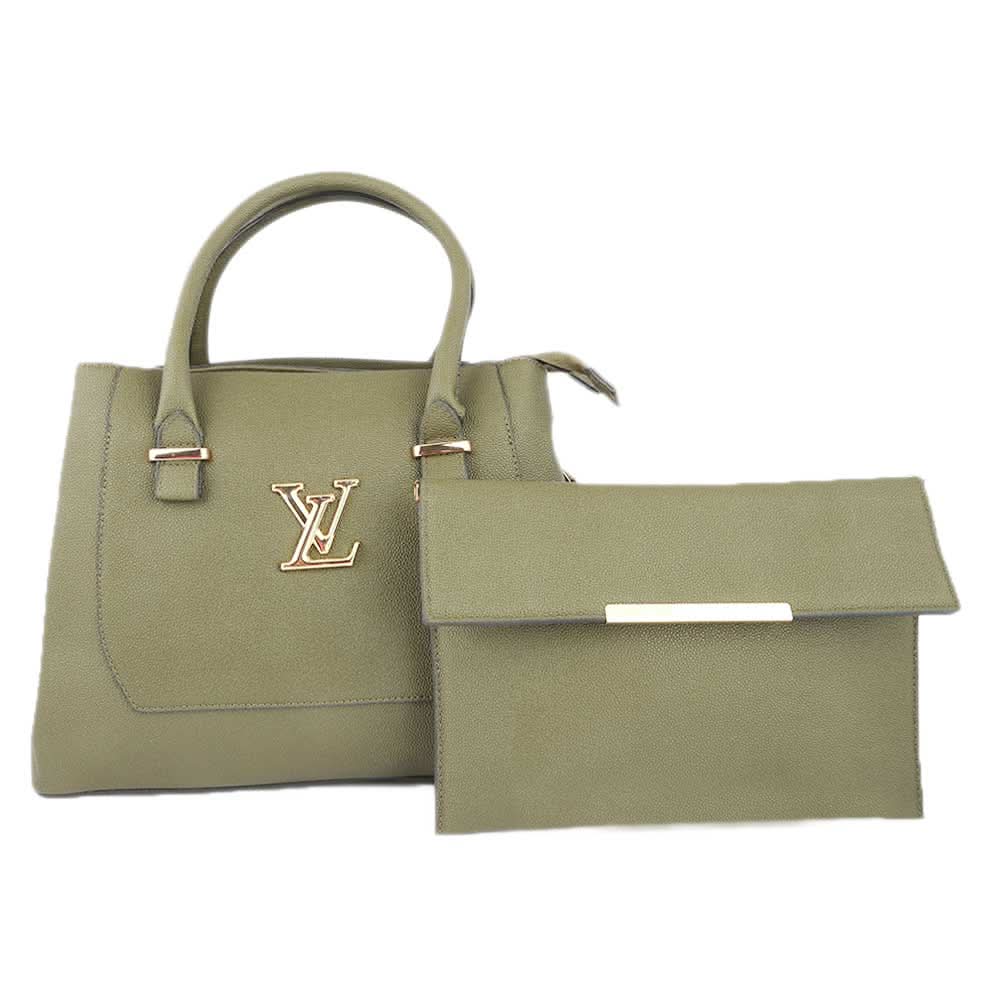 Women's Handbag 2 Pcs (0156) - Green, Women, Bags, Chase Value, Chase Value