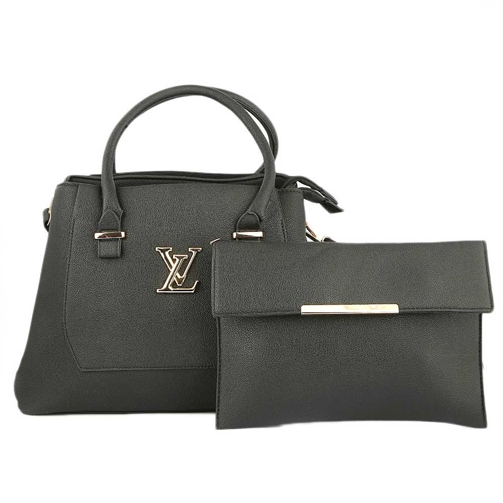 Women's Handbag 2 Pcs (0156) - Black, Women, Bags, Chase Value, Chase Value