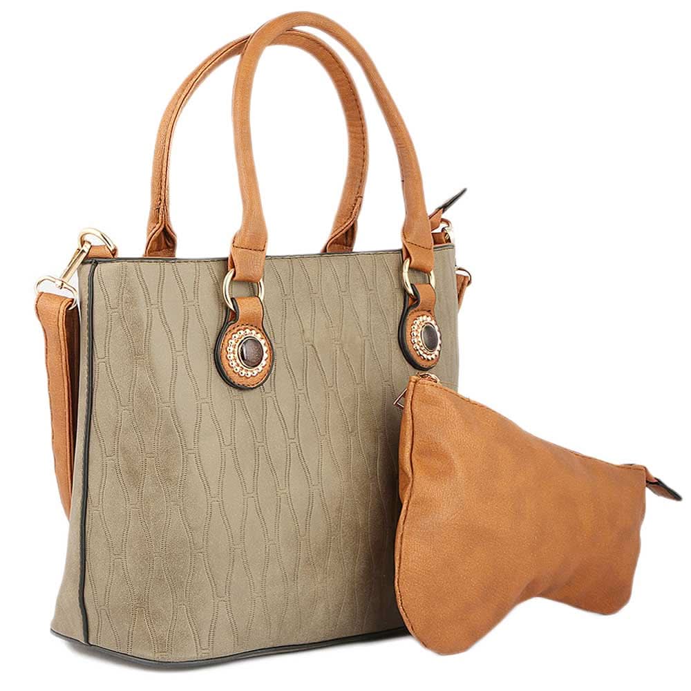 Women's Handbag 2 Pcs (Y-0166-1) - Olive, Women, Bags, Chase Value, Chase Value