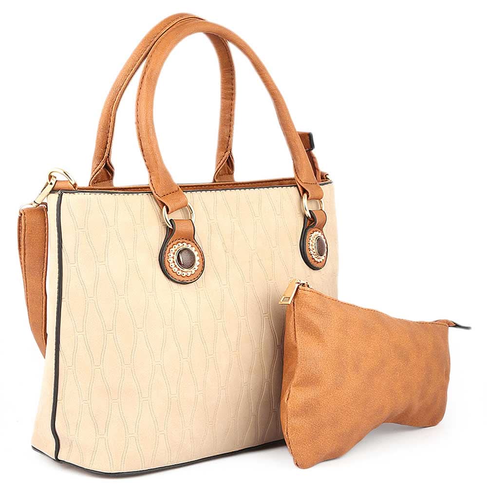 Women's Handbag 2 Pcs (Y-0166-1) - Apricot, Women, Bags, Chase Value, Chase Value