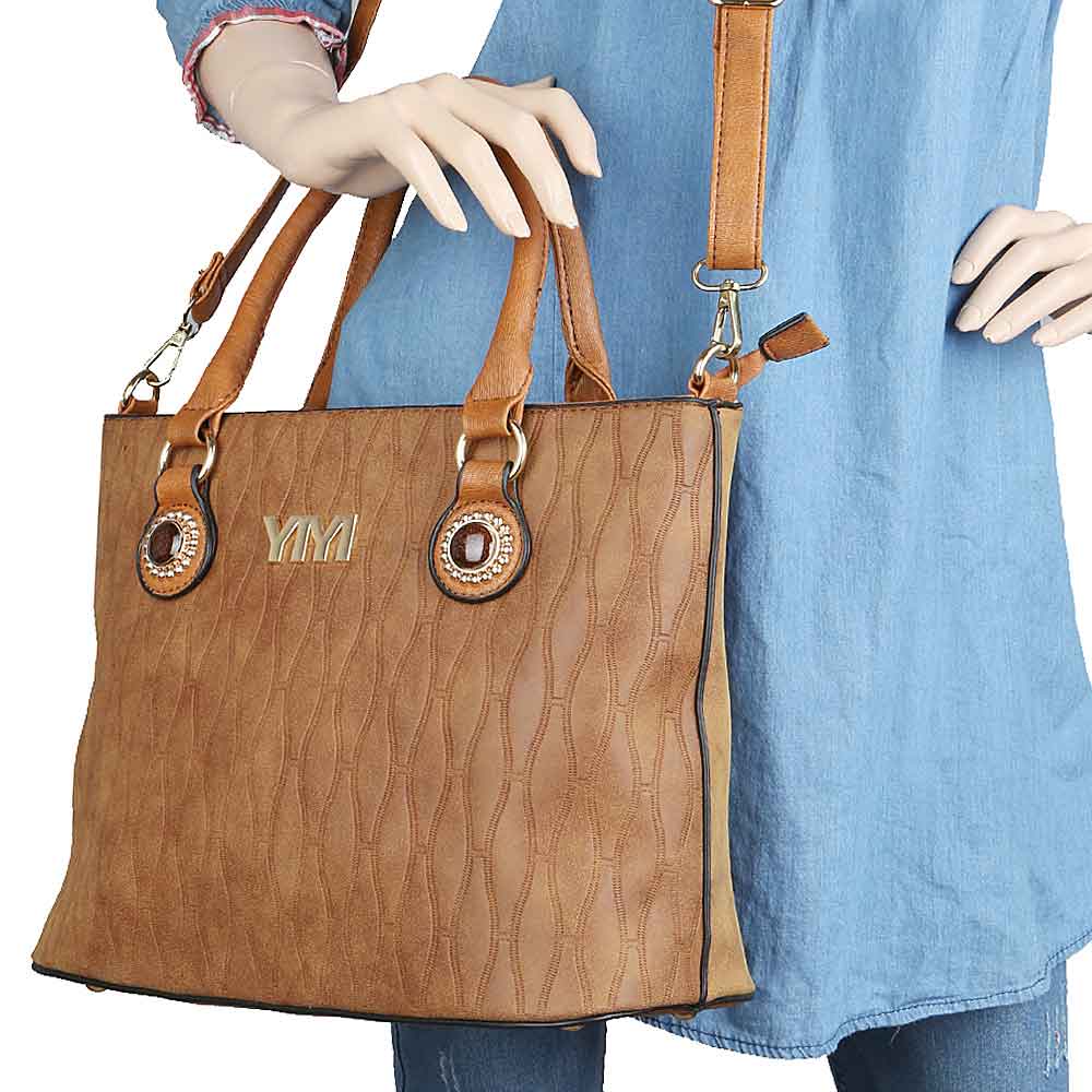 Women's Handbag 2 Pcs (Y-0166-1) - Brown, Women, Bags, Chase Value, Chase Value