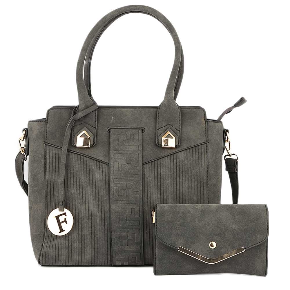 Women's Handbag 2 Pcs (Y-0169) - Black, Women, Bags, Chase Value, Chase Value