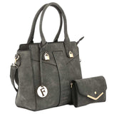 Women's Handbag 2 Pcs (Y-0169) - Black, Women, Bags, Chase Value, Chase Value