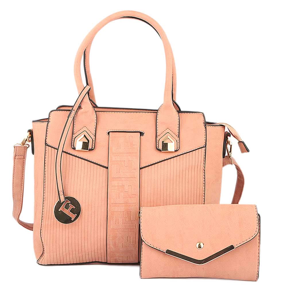 Women's Handbag 2 Pcs (Y-0169) - Pink, Women, Bags, Chase Value, Chase Value