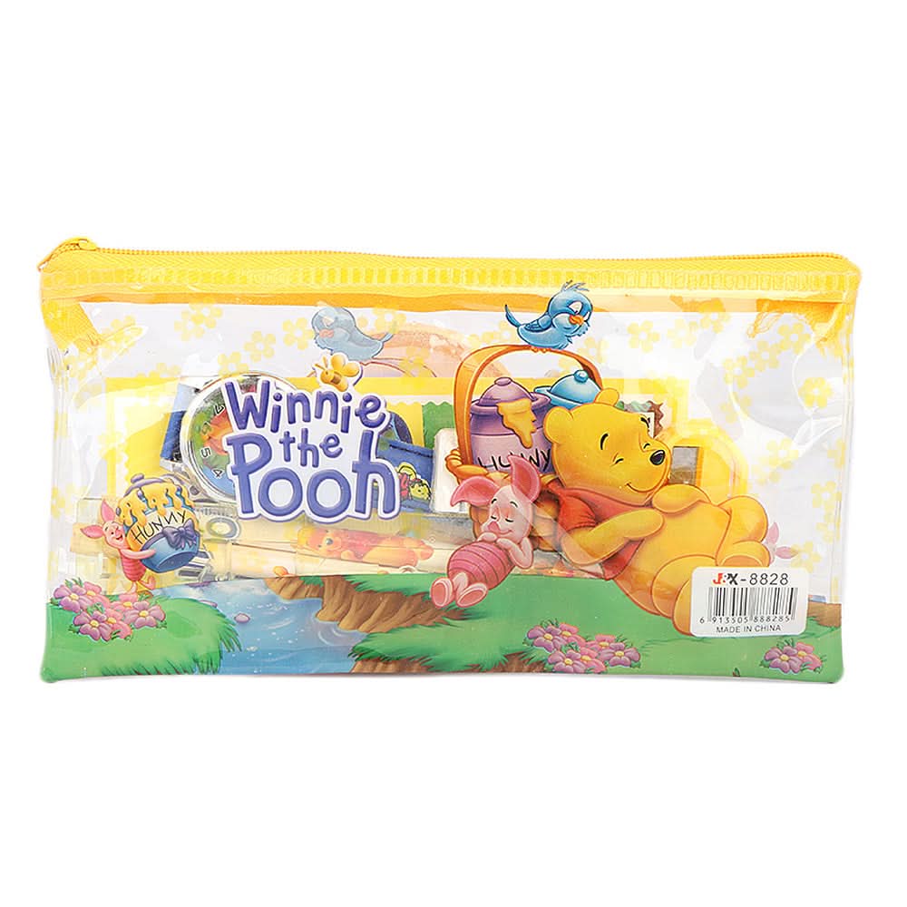 Kids Stationery 7 Pcs Set - Yellow, Kids, Pencil Boxes And Stationery Sets, Chase Value, Chase Value