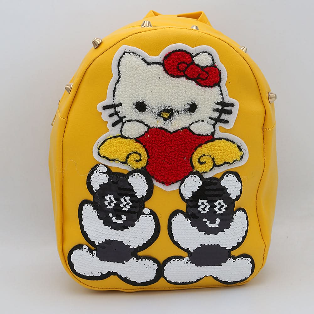 Girls Backpack 7572A - Yellow, Kids, School And Laptop Bags, Chase Value, Chase Value