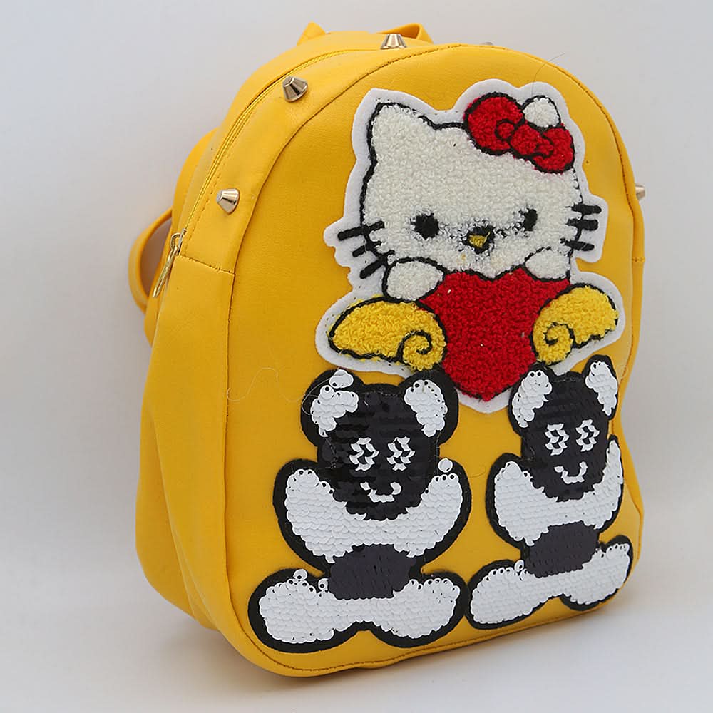 Girls Backpack 7572A - Yellow, Kids, School And Laptop Bags, Chase Value, Chase Value