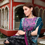 Zobia Noor Embroidered Lawn 3 Piece Un-Stitched Suit - ZN-02B, Women, 3Pcs Shalwar Suit, Salam's Textiles, Chase Value