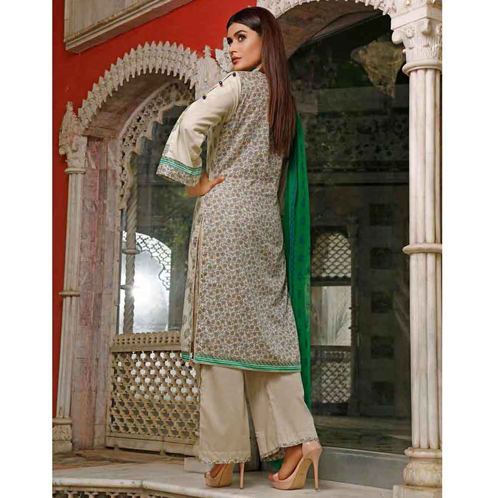 Zobia Noor Embroidered Lawn 3 Piece Un-Stitched Suit - ZN-03A, Women, 3Pcs Shalwar Suit, Salam's Textiles, Chase Value