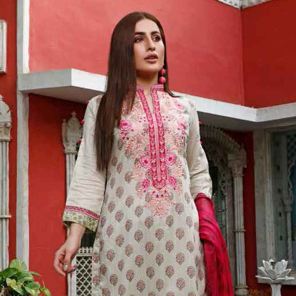 Zobia Noor Embroidered Lawn 3 Piece Un-Stitched Suit - ZN-03B, Women, 3Pcs Shalwar Suit, Salam's Textiles, Chase Value