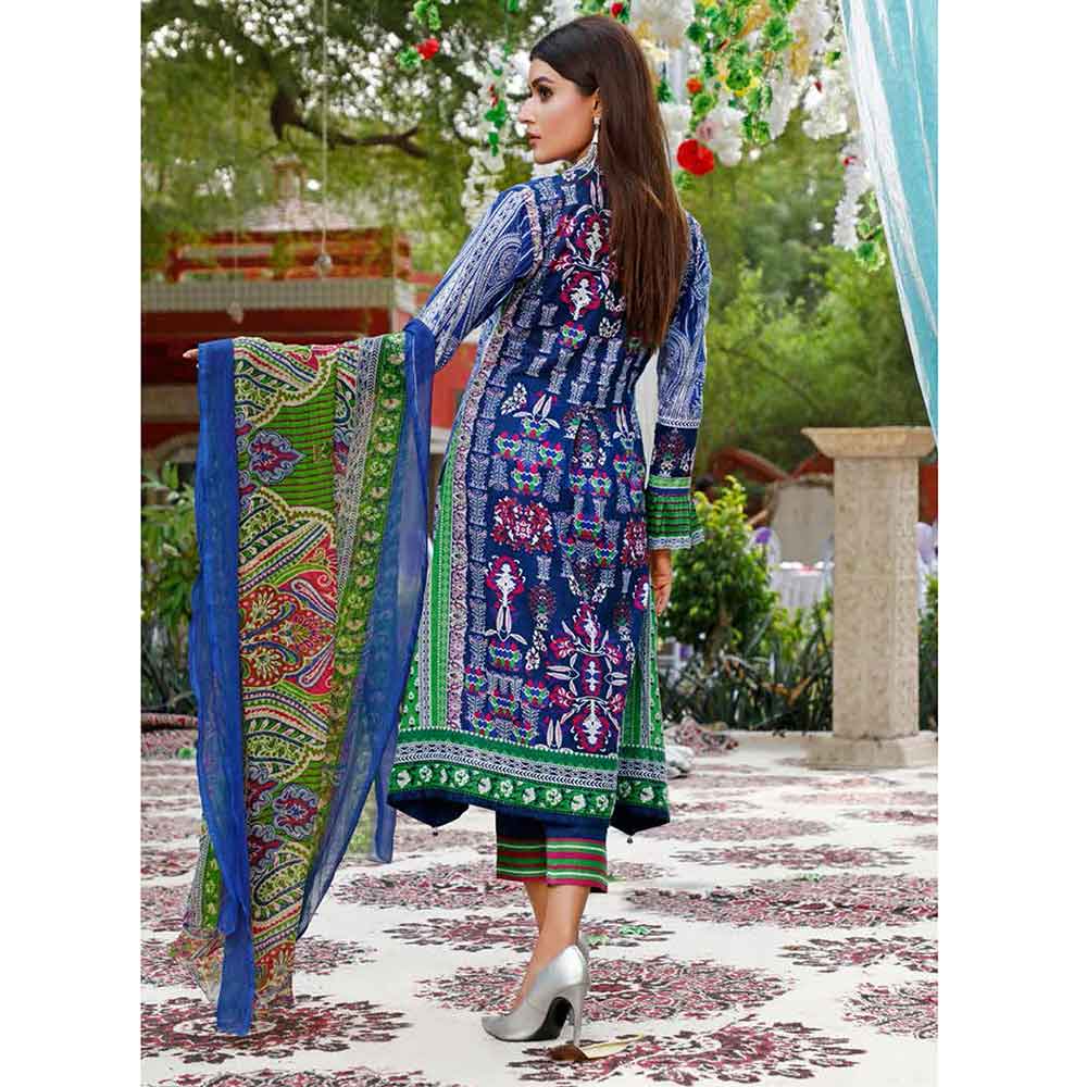 Zobia Noor Embroidered Lawn 3 Piece Un-Stitched Suit - ZN-04A, Women, 3Pcs Shalwar Suit, Salam's Textiles, Chase Value