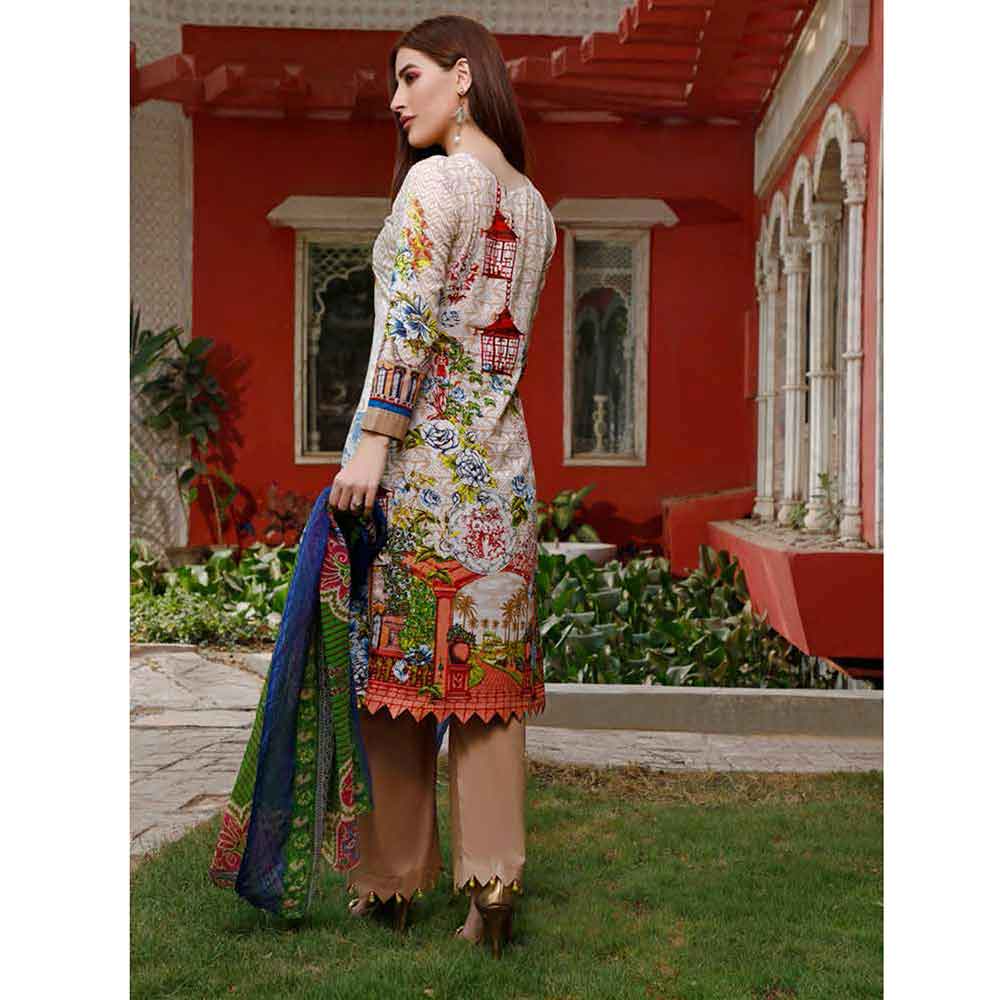 Zobia Noor Embroidered Lawn 3 Piece Un-Stitched Suit - ZN-05A, Women, 3Pcs Shalwar Suit, Salam's Textiles, Chase Value