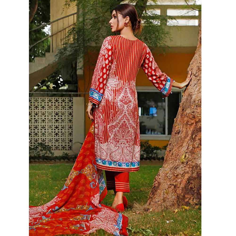 Zobia Noor Embroidered Lawn 3 Piece Un-Stitched Suit - ZN-06A, Women, 3Pcs Shalwar Suit, Salam's Textiles, Chase Value