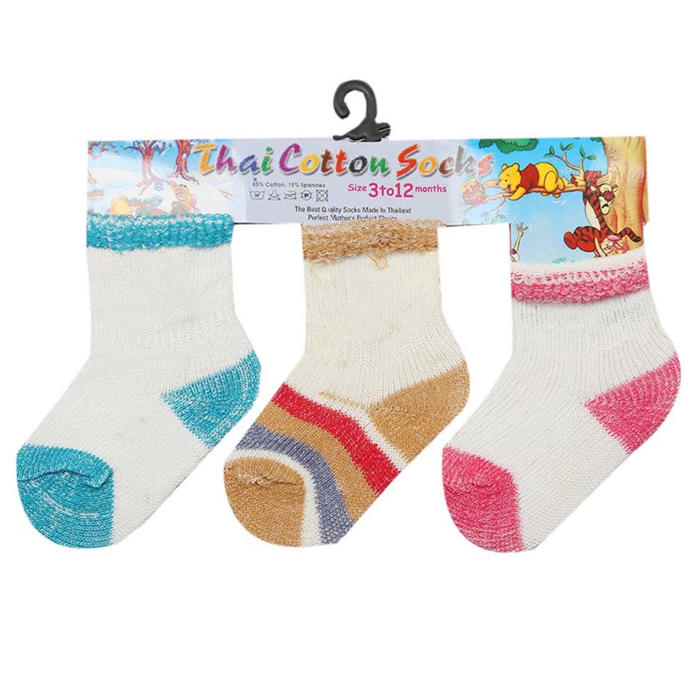 Newborn Socks Pack Of 3 - Z, Newborn Caps, Shoes & Socks, Chase Value, Chase Value