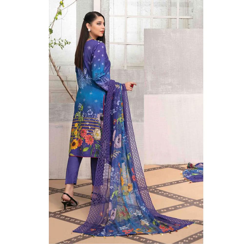 ZAAFIRA Viscose Digital Printed Embroidered 3 Pcs Un-Stitched Suit - 2026, Women, 3Pcs Shalwar Suit, Tawakkal Fabrics, Chase Value