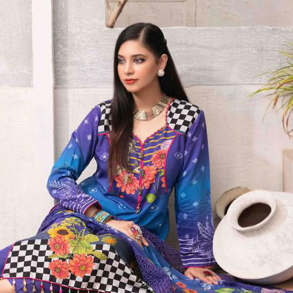 ZAAFIRA Viscose Digital Printed Embroidered 3 Pcs Un-Stitched Suit - 2026, Women, 3Pcs Shalwar Suit, Tawakkal Fabrics, Chase Value