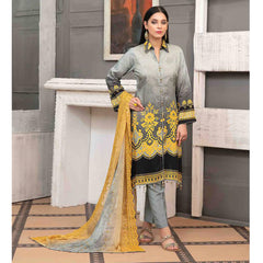 ZAAFIRA Viscose Digital Printed Embroidered 3 Pcs Un-Stitched Suit - 2027, Women, 3Pcs Shalwar Suit, Tawakkal Fabrics, Chase Value