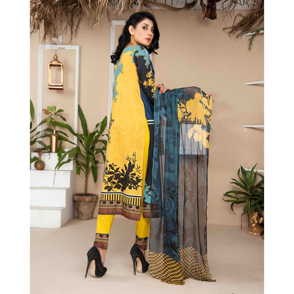 Bin Hameed Zammurd Embroidered Lawn Unstitched 3 Pcs Suit - 09, Women, 3Pcs Shalwar Suit, Rana Art, Chase Value