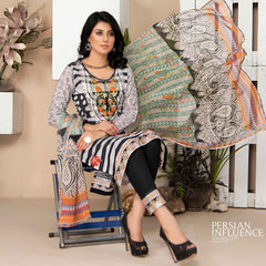 Bin Hameed Zammurd Embroidered Lawn Unstitched 3 Pcs Suit - 01, Women, 3Pcs Shalwar Suit, Rana Art, Chase Value