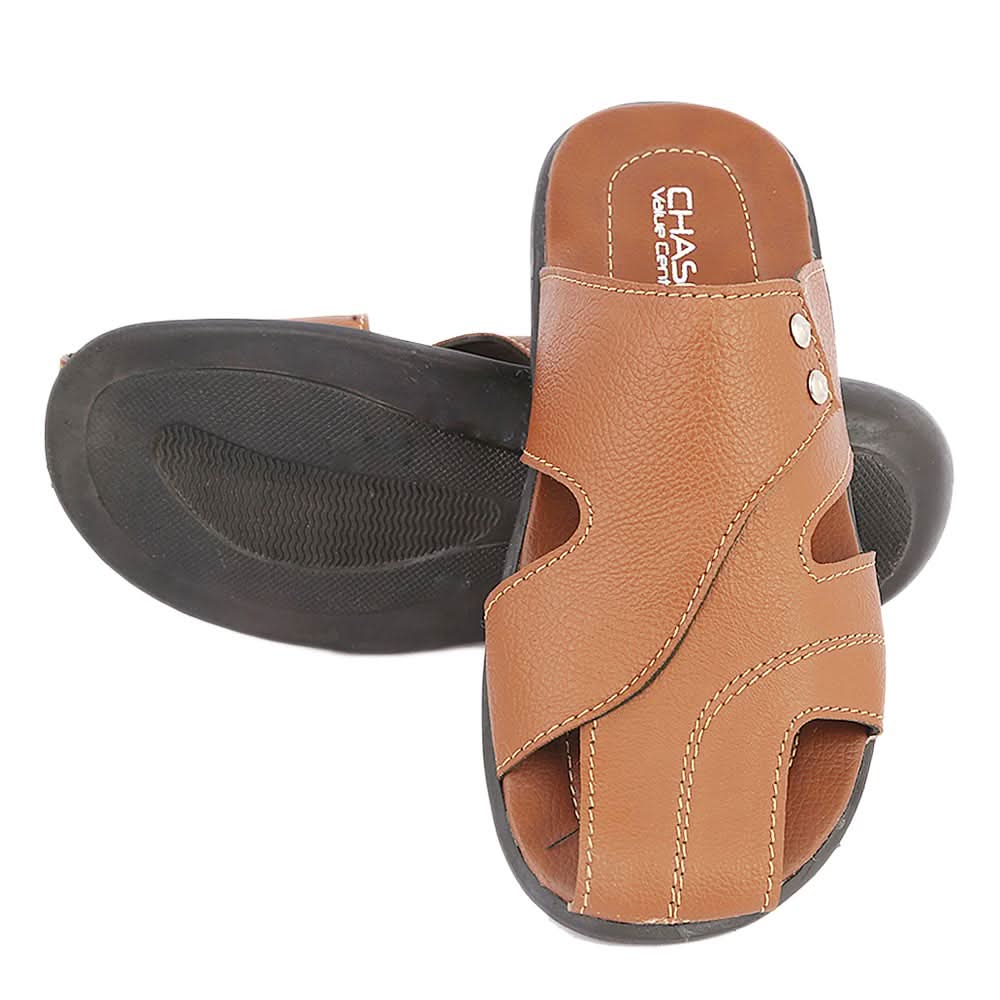 Men's Casual Slippers (A-101) - Brown, Men, Slippers, Chase Value, Chase Value