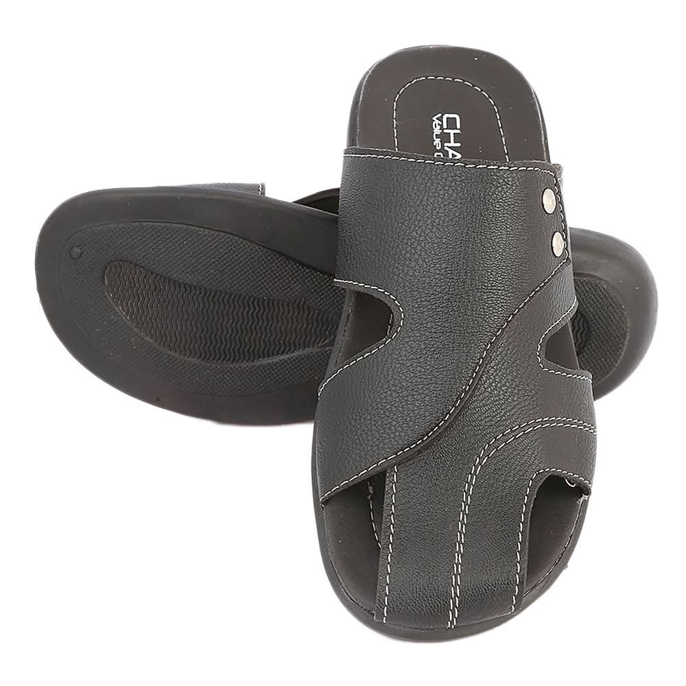 Men's Casual Slippers (A-101) - Black, Men, Slippers, Chase Value, Chase Value