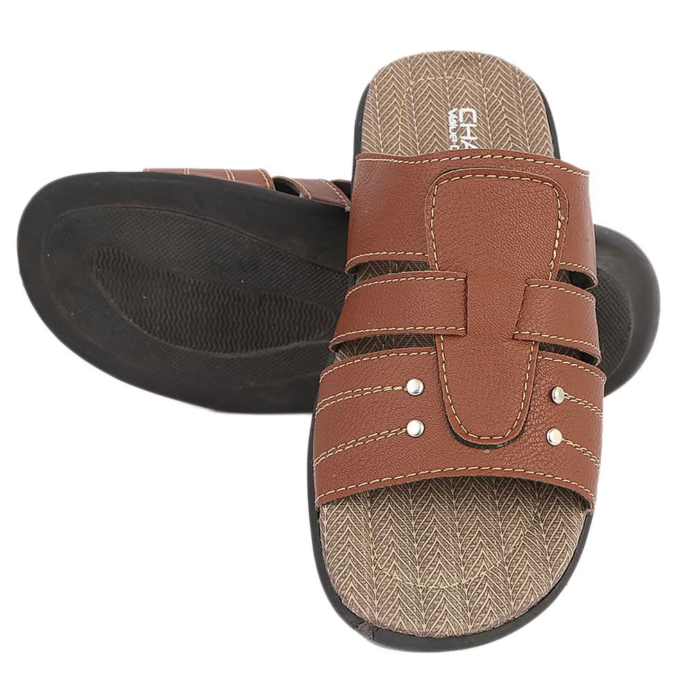 Men's Casual Slippers (A-102) - Brown, Men, Slippers, Chase Value, Chase Value