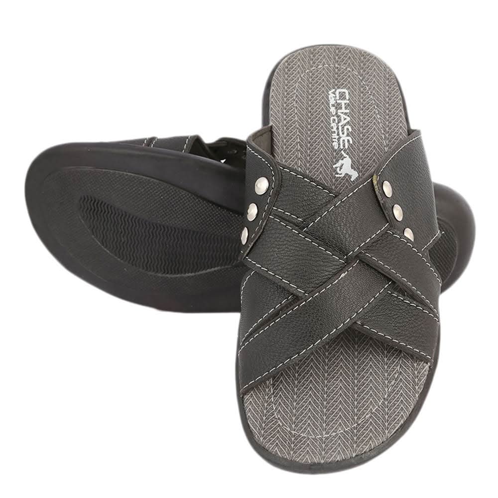Men's Casual Slippers (A-103) - Black, Men, Slippers, Chase Value, Chase Value
