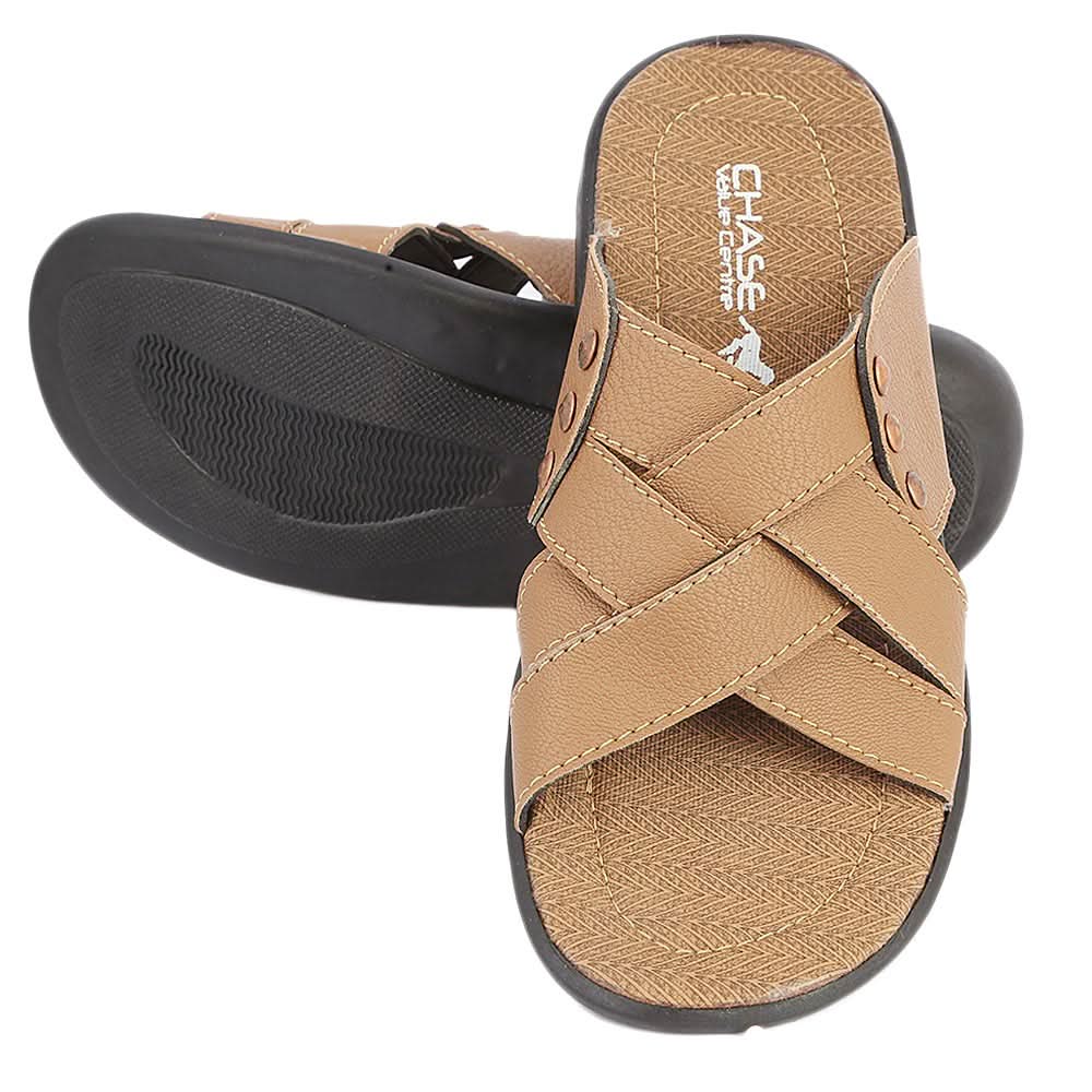 Men's Casual Slippers (A-103) - Fawn, Men, Slippers, Chase Value, Chase Value