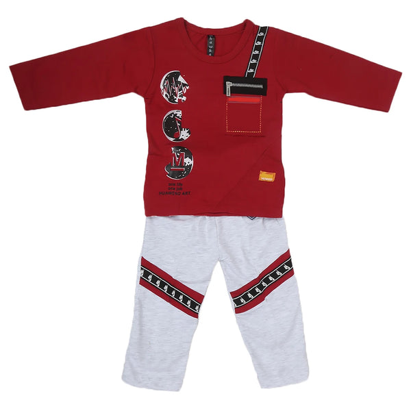 Boys Full Sleeves Suit - Maroon, Kids, Boys Sets And Suits, Chase Value, Chase Value