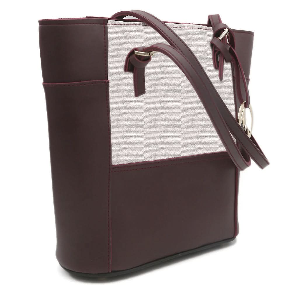 Women's Handbag H-81 - Maroon & Fawn, Women, Bags, Chase Value, Chase Value