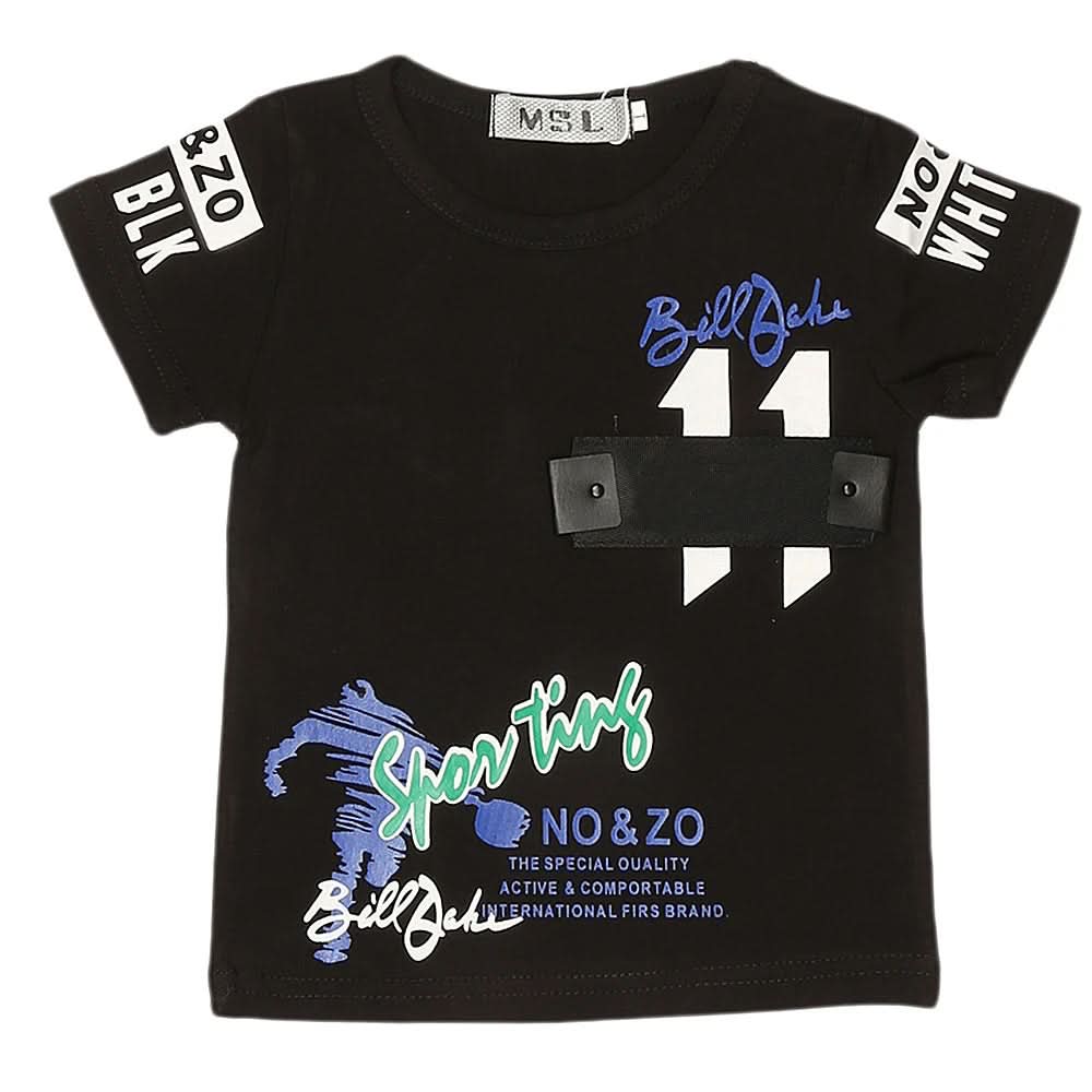 Newborn Boys T-Shirt - Black, Kids, NB Boys Shirts And T-Shirts, Chase Value, Chase Value