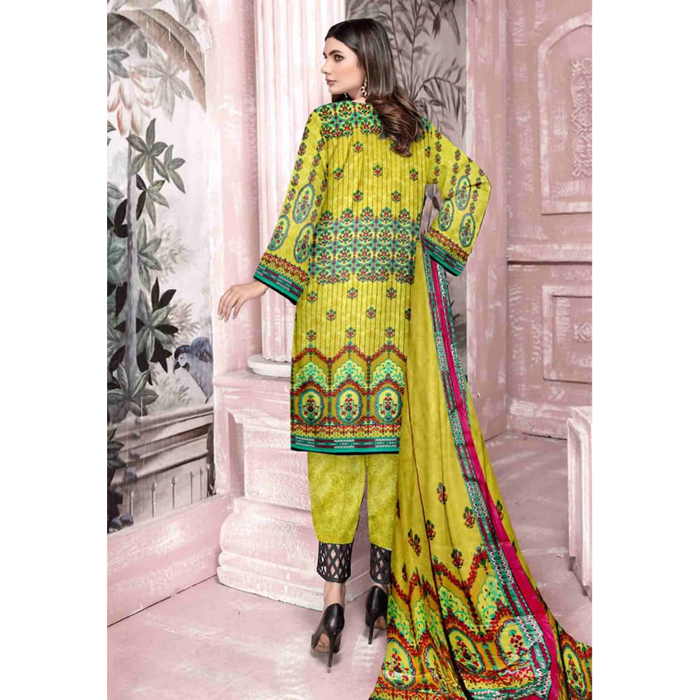 Sahir Classic Printed Lawn 3 Pcs Unstitched Suit - 1-A, Women, 3Pcs Shalwar Suit, Chase Value, Chase Value