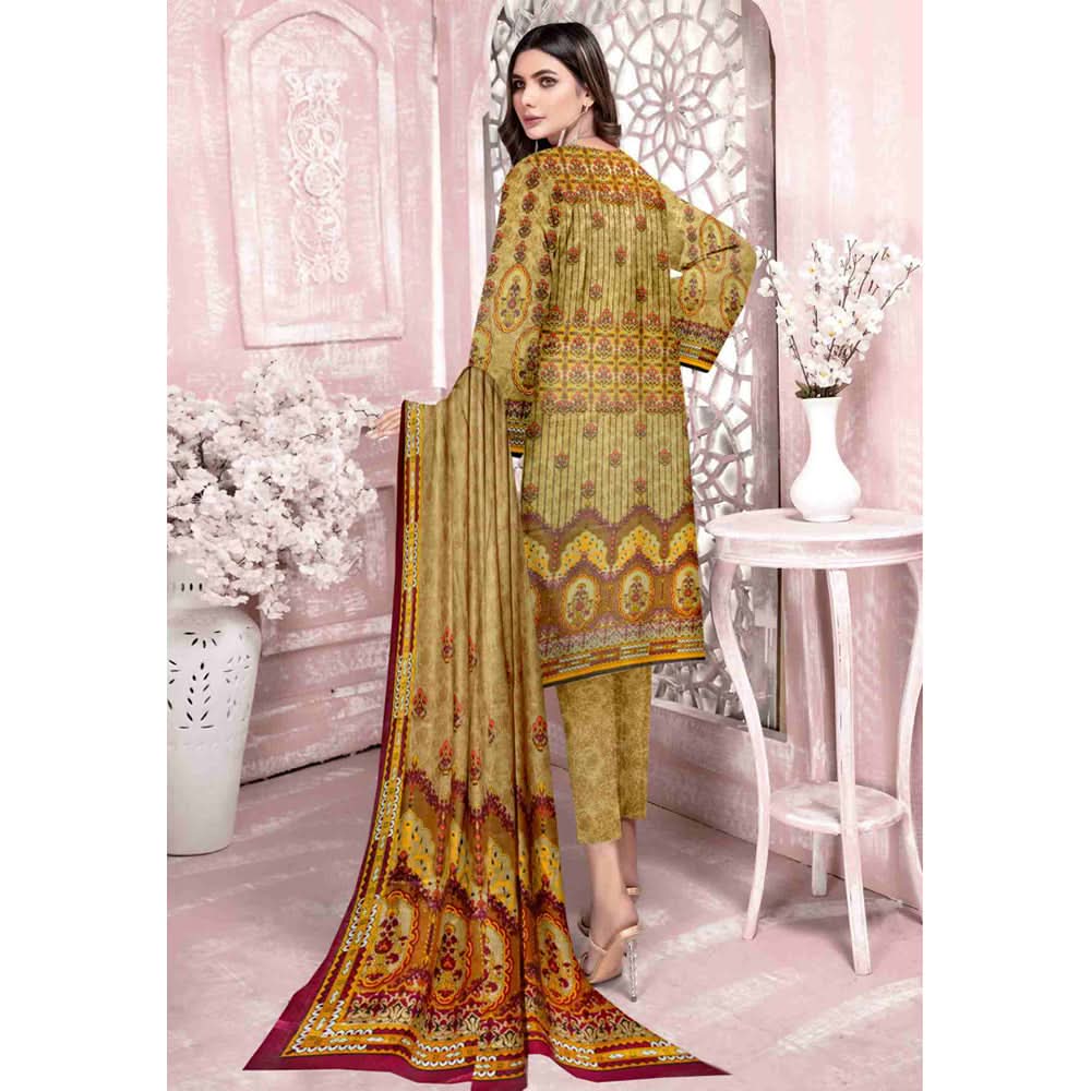 Sahir Classic Printed Lawn 3 Pcs Unstitched Suit - 1-B, Women, 3Pcs Shalwar Suit, Chase Value, Chase Value
