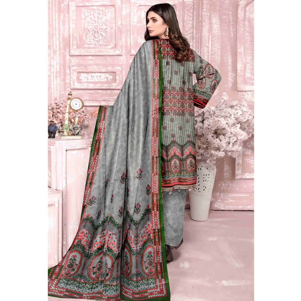 Sahir Classic Printed Lawn 3 Pcs Unstitched Suit - 1-C, Women, 3Pcs Shalwar Suit, Chase Value, Chase Value