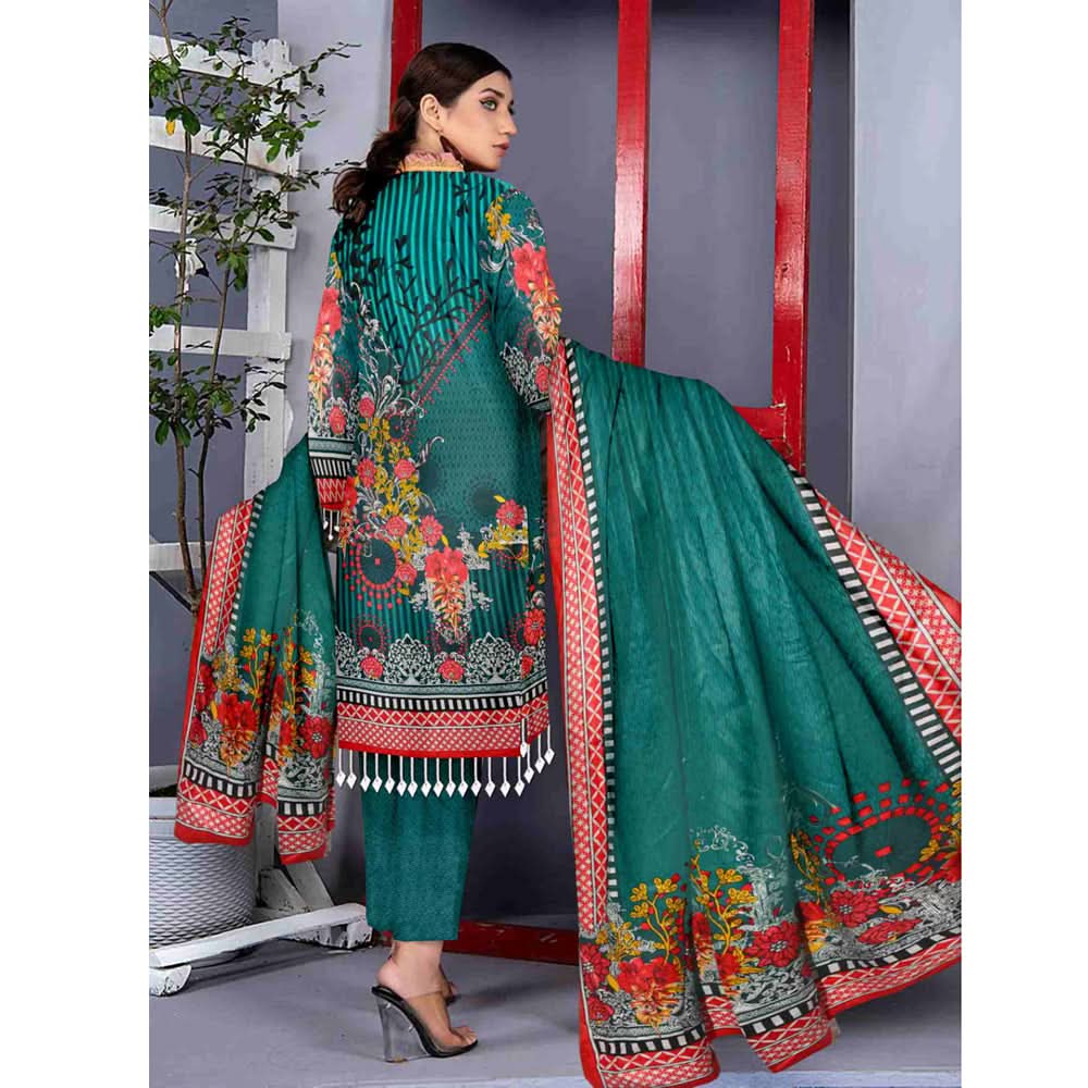 Sahir Classic Printed Lawn 3 Pcs Unstitched Suit - 2-A, Women, 3Pcs Shalwar Suit, Chase Value, Chase Value