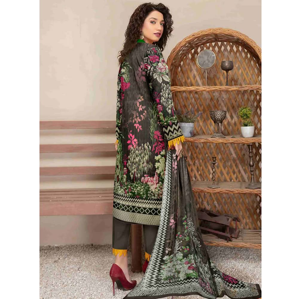 Sahir Classic Printed Lawn 3 Pcs Unstitched Suit - 3-B, Women, 3Pcs Shalwar Suit, Chase Value, Chase Value