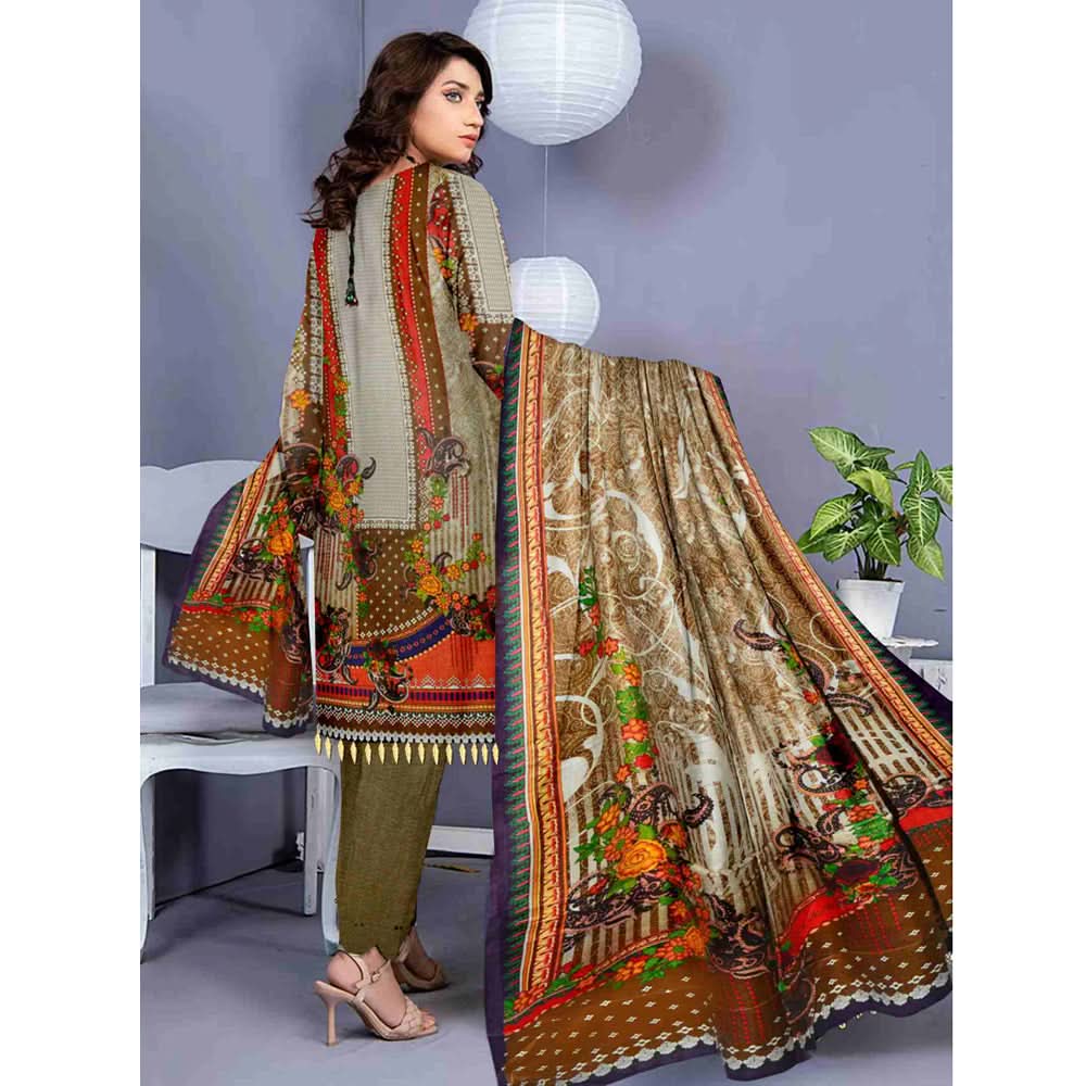 Sahir Classic Printed Lawn 3 Pcs Unstitched Suit - 4-A, Women, 3Pcs Shalwar Suit, Chase Value, Chase Value