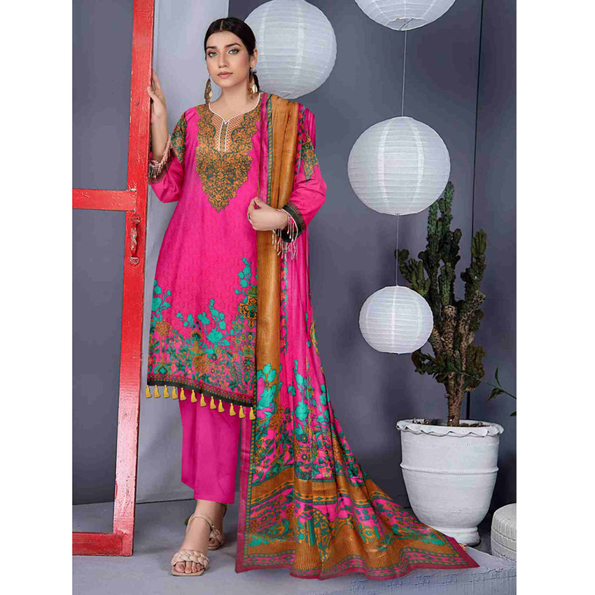Sahir Classic Printed Lawn 3 Pcs Unstitched Suit - 9-C, Women, 3Pcs Shalwar Suit, Chase Value, Chase Value