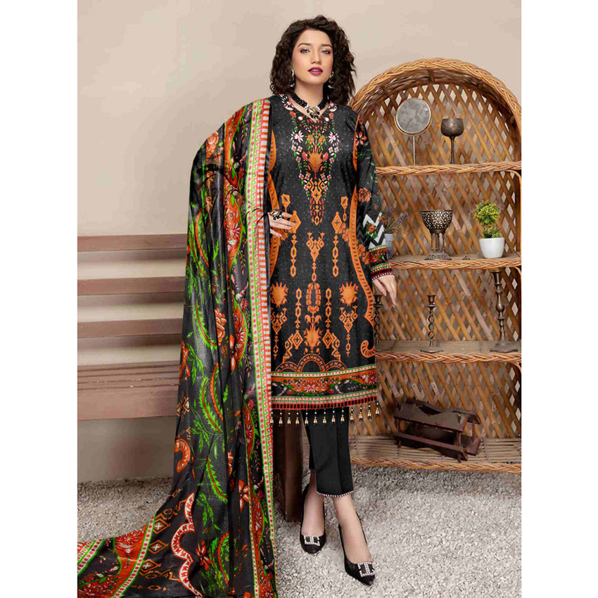 Sahir Classic Printed Lawn 3 Pcs Unstitched Suit - 10-C, Women, 3Pcs Shalwar Suit, Chase Value, Chase Value