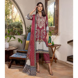 Zoohra Digital Printed Embroidered Lawn Un-Stitched 3Pcs Suit - 1, Women, 3Pcs Shalwar Suit, ZS Textiles, Chase Value